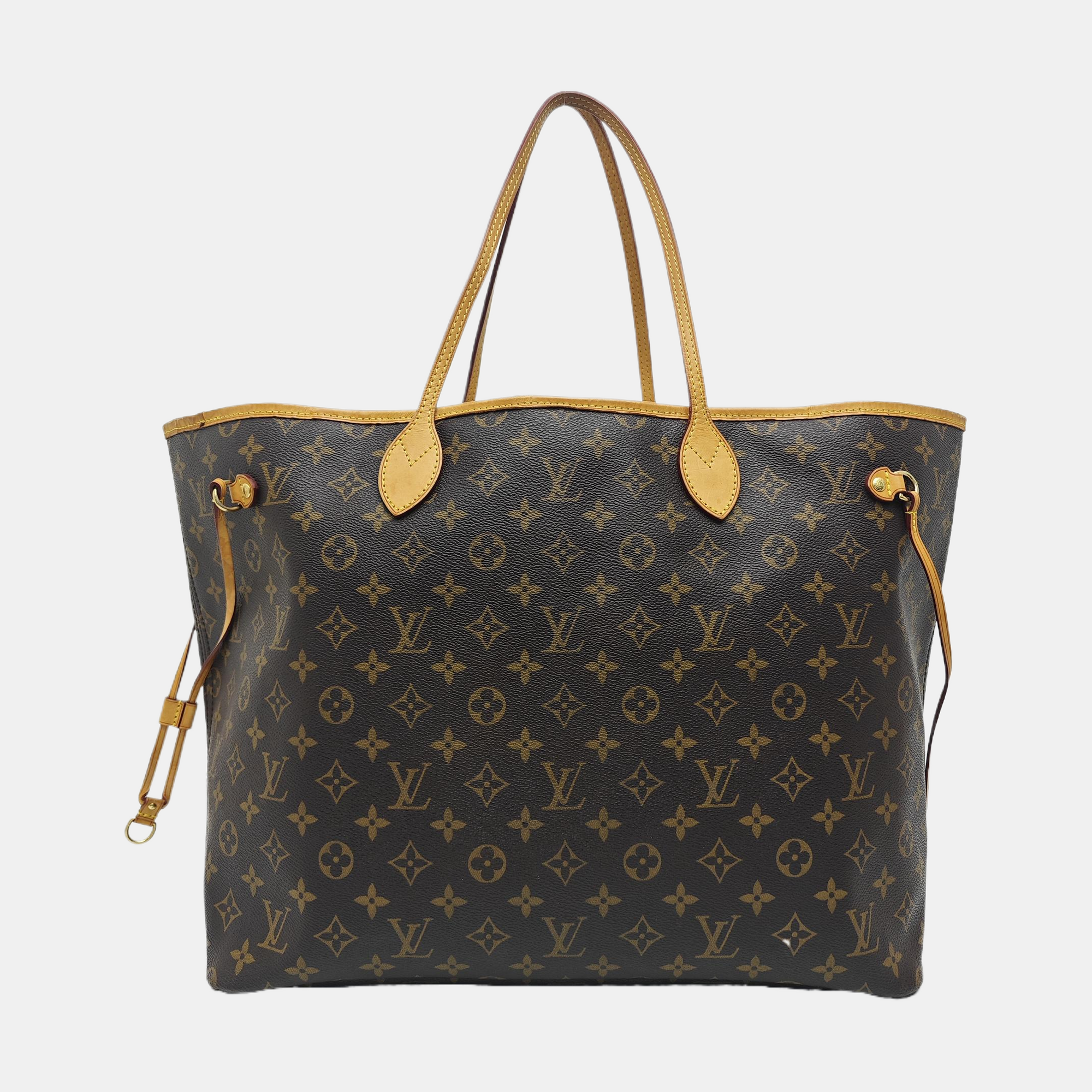 NEVERFULL GM Monogram Coated Canvas Brown