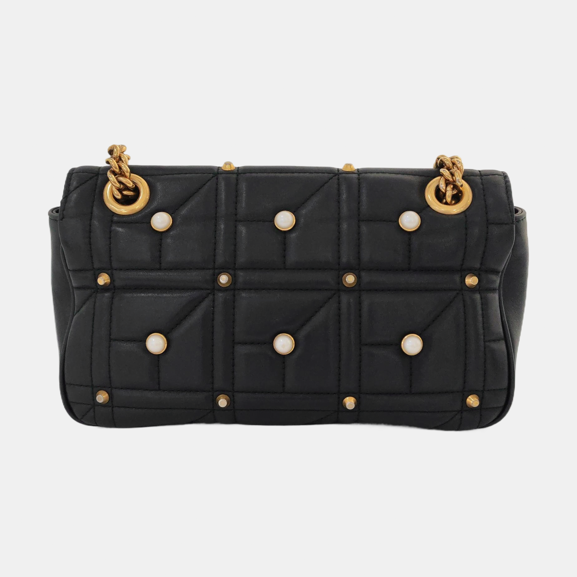 GG Marmont Medium Quilted Calfskin Black