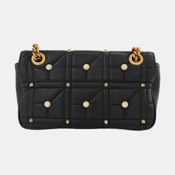 GG Marmont Medium Quilted Calfskin Black