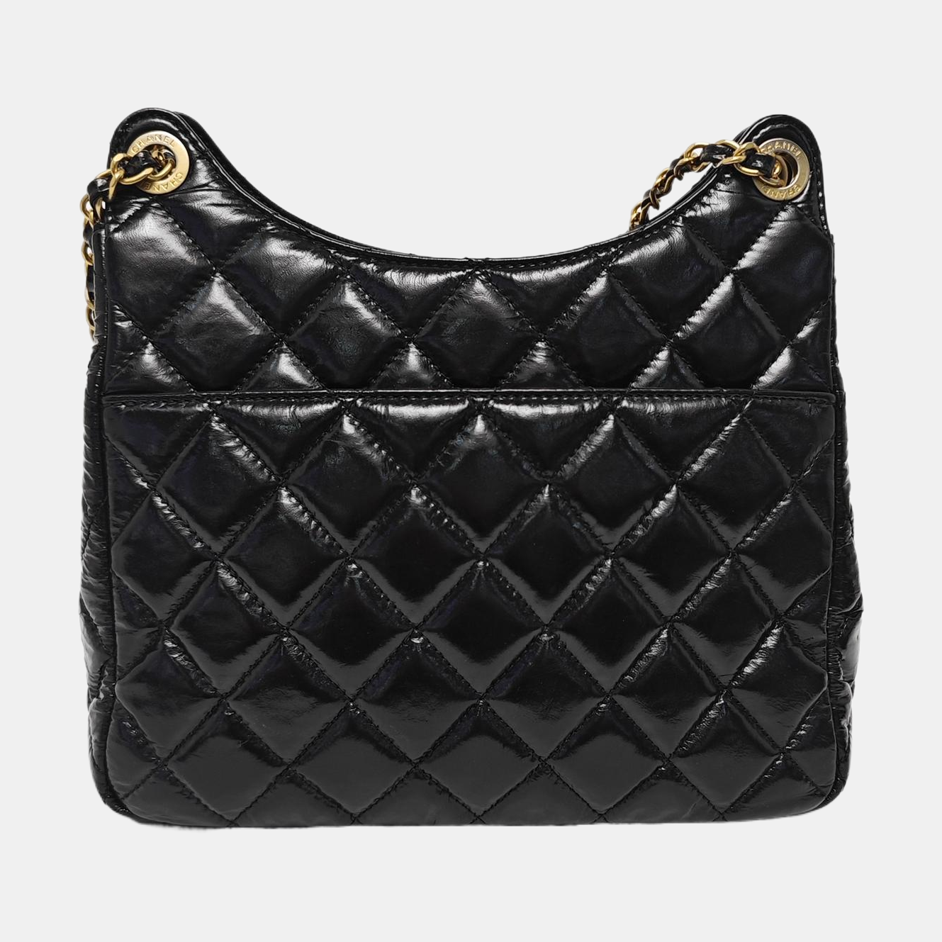 23C HOBO Medium Quilted Calfskin Black
