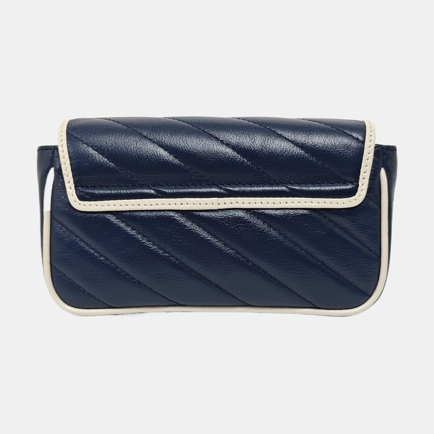 GG Marmont Super Mini Quilted Calfskin Blue