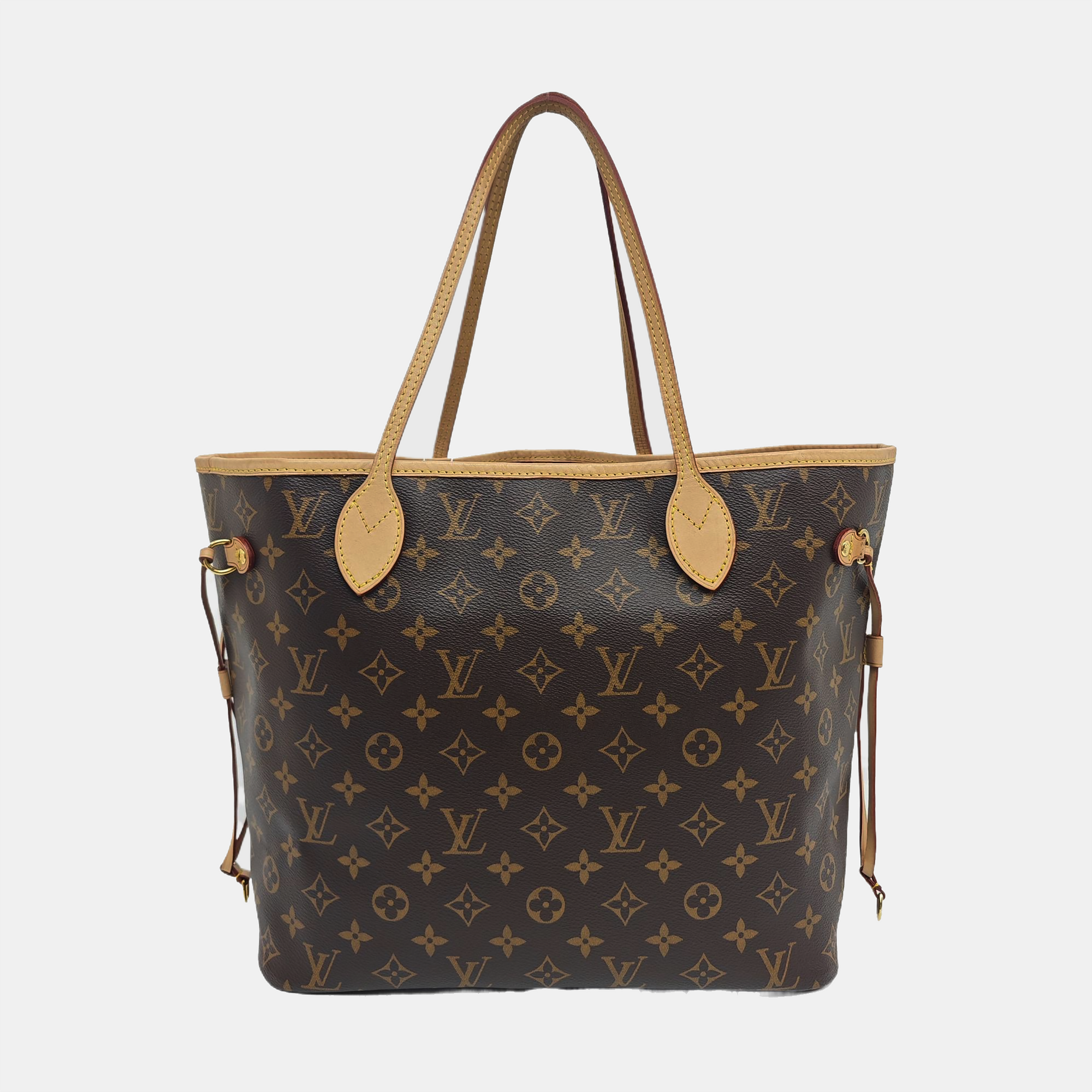 NEVERFULL MM Monogram Coated Canvas Brown