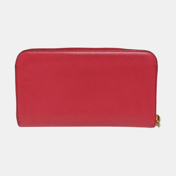 Zippy Wallet Saffiano Calfskin Red Wallet