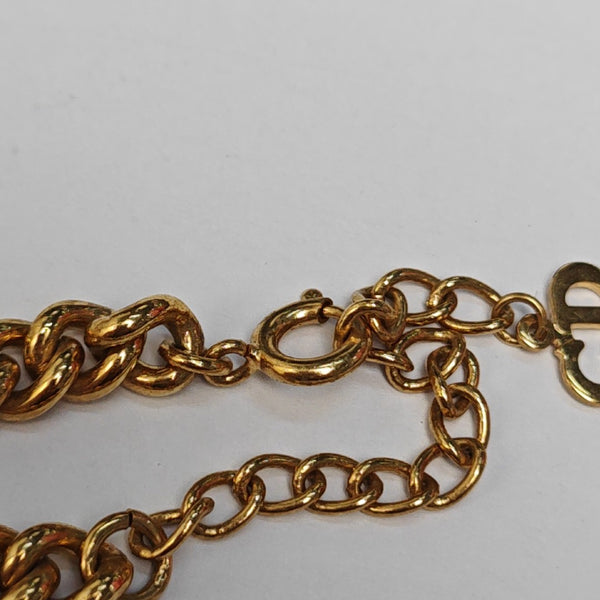 Twist Round Metal Gold Necklace