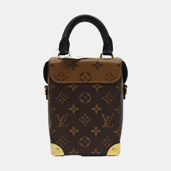 CAMERA BOX Monogram Coated Canvas Brown