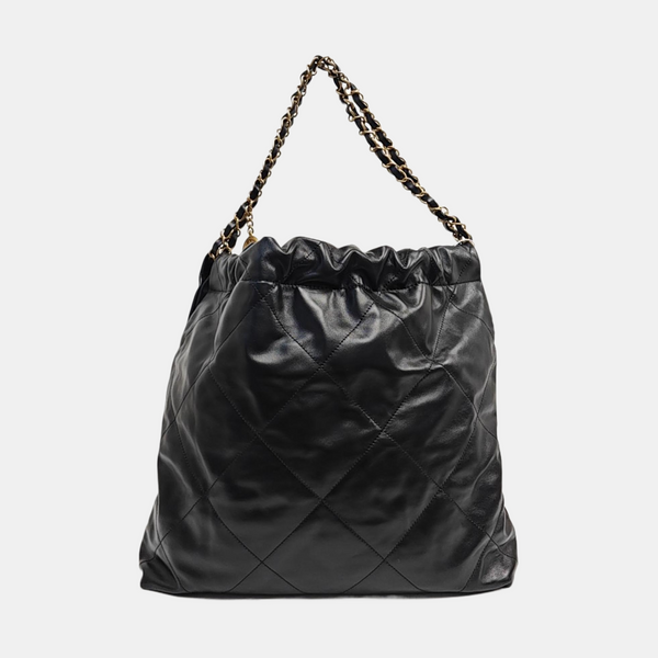 CHANEL 22 Medium Quilted Calfskin Black