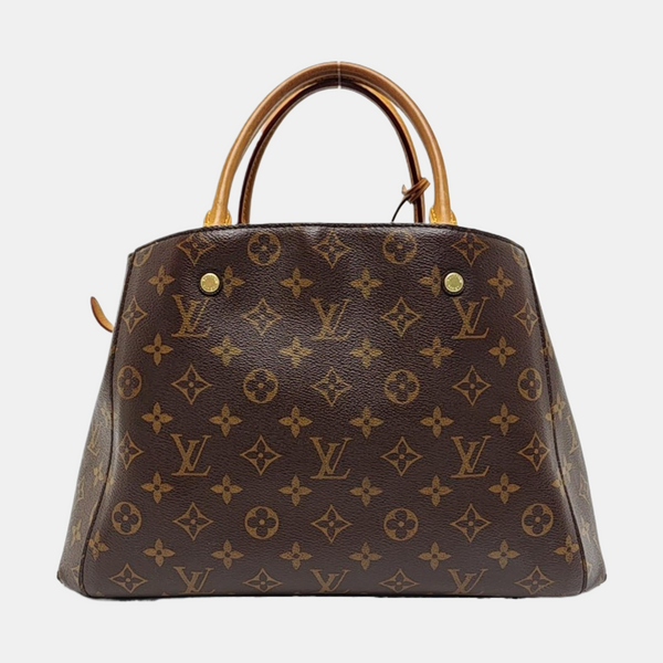 MONTAIGNE Monogram Coated Canvas Brown