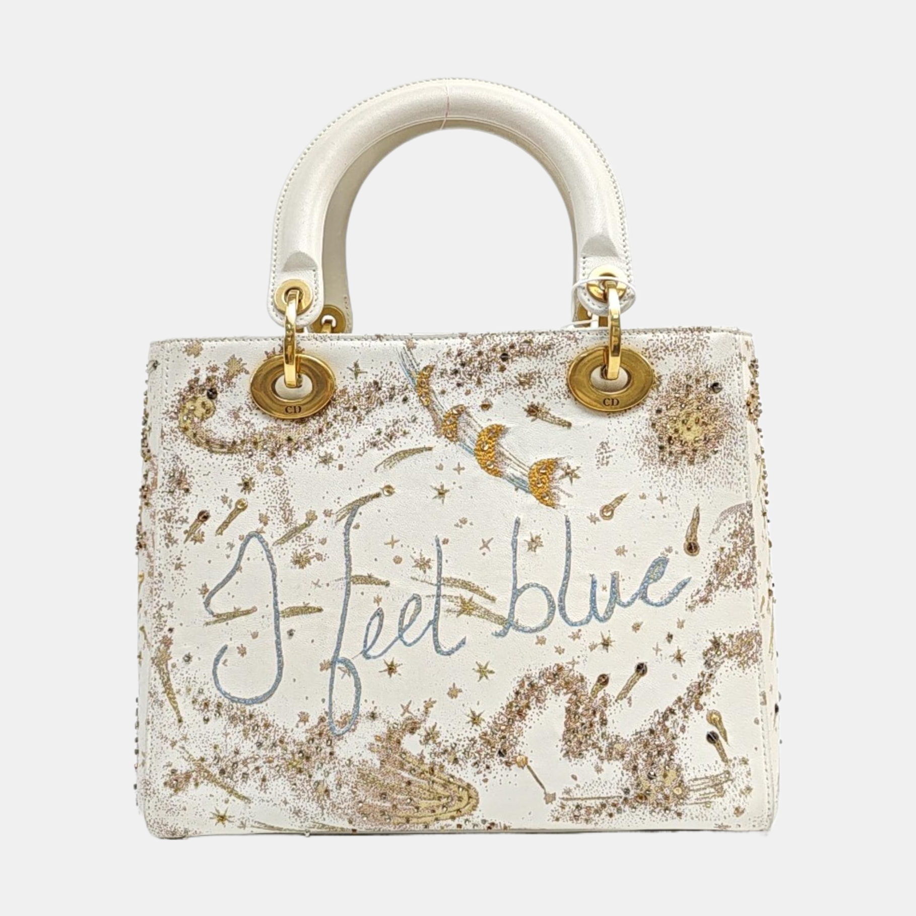 Lady Dior Medium Lambskin White