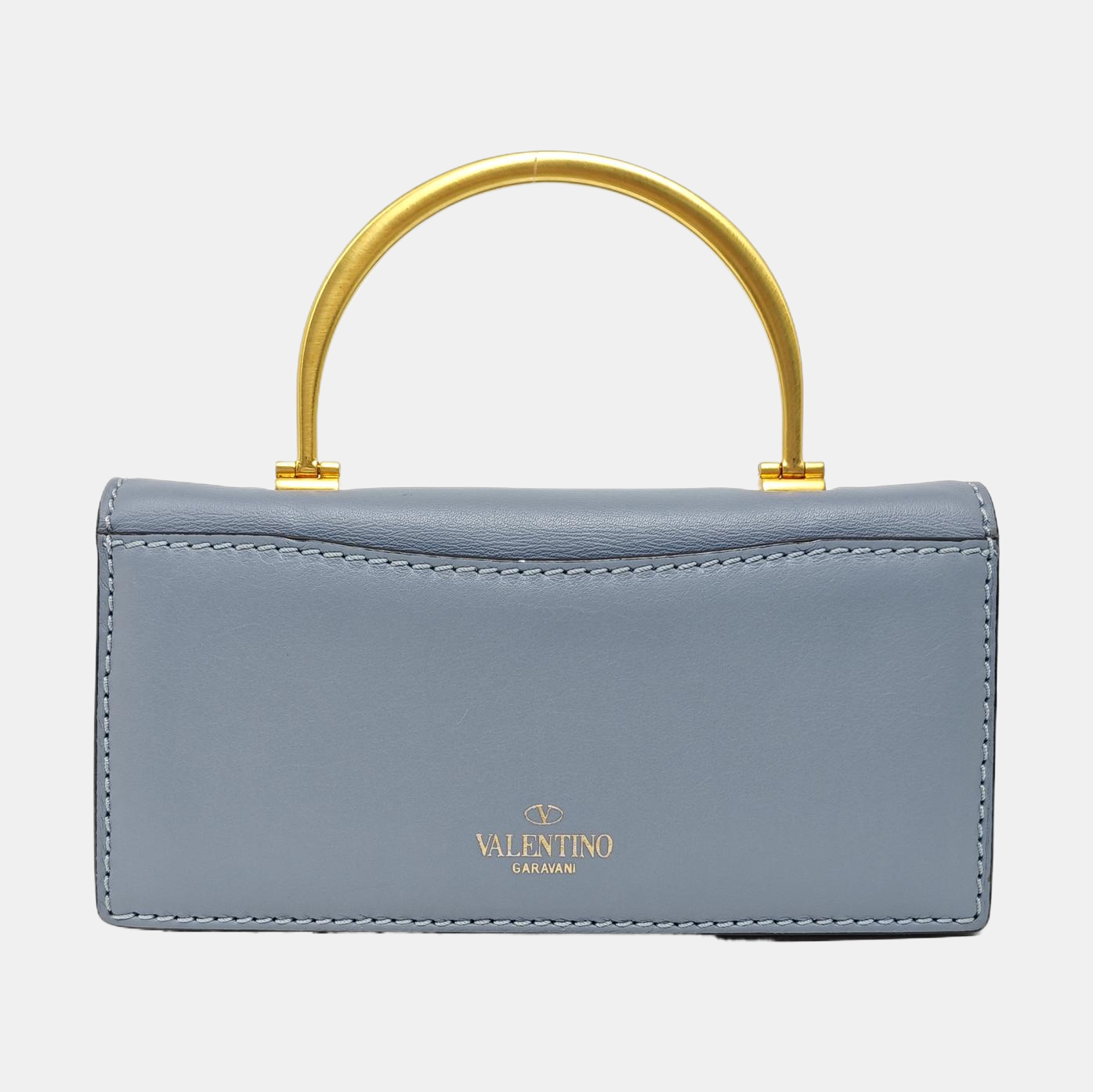 Calfskin Top Handle Bag Blue