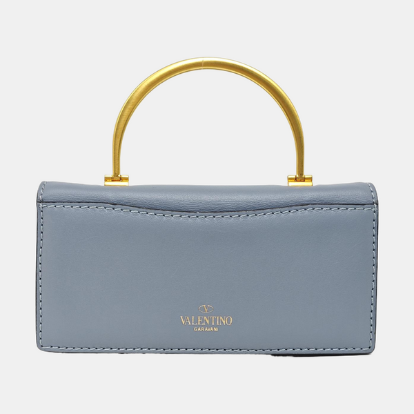 Calfskin Top Handle Bag Blue