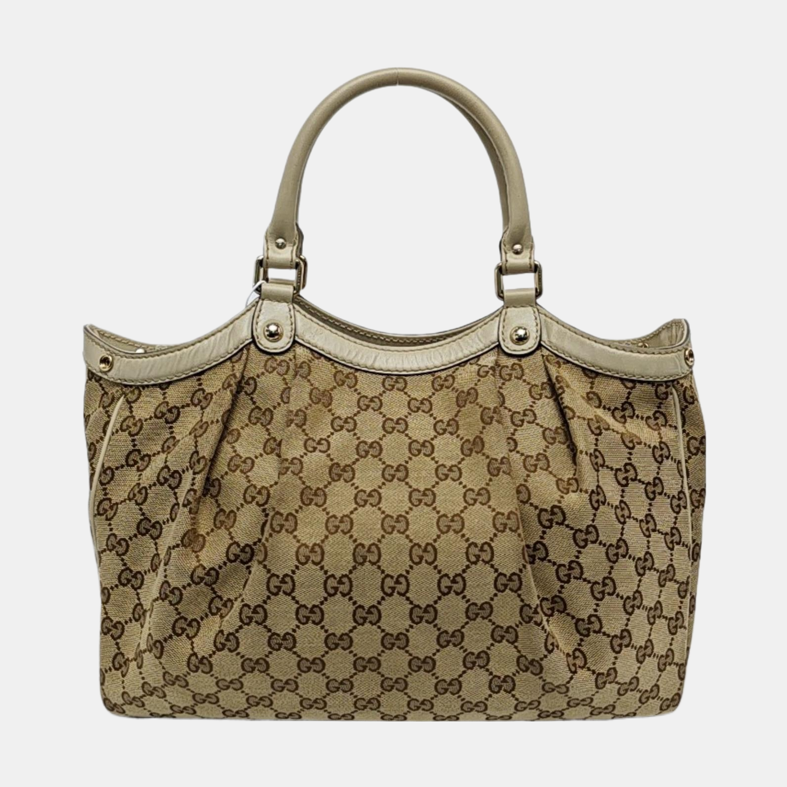 Authenticated pre-owned  Sukey Monogram Canvas Beige - Top Handle Bag at Looply