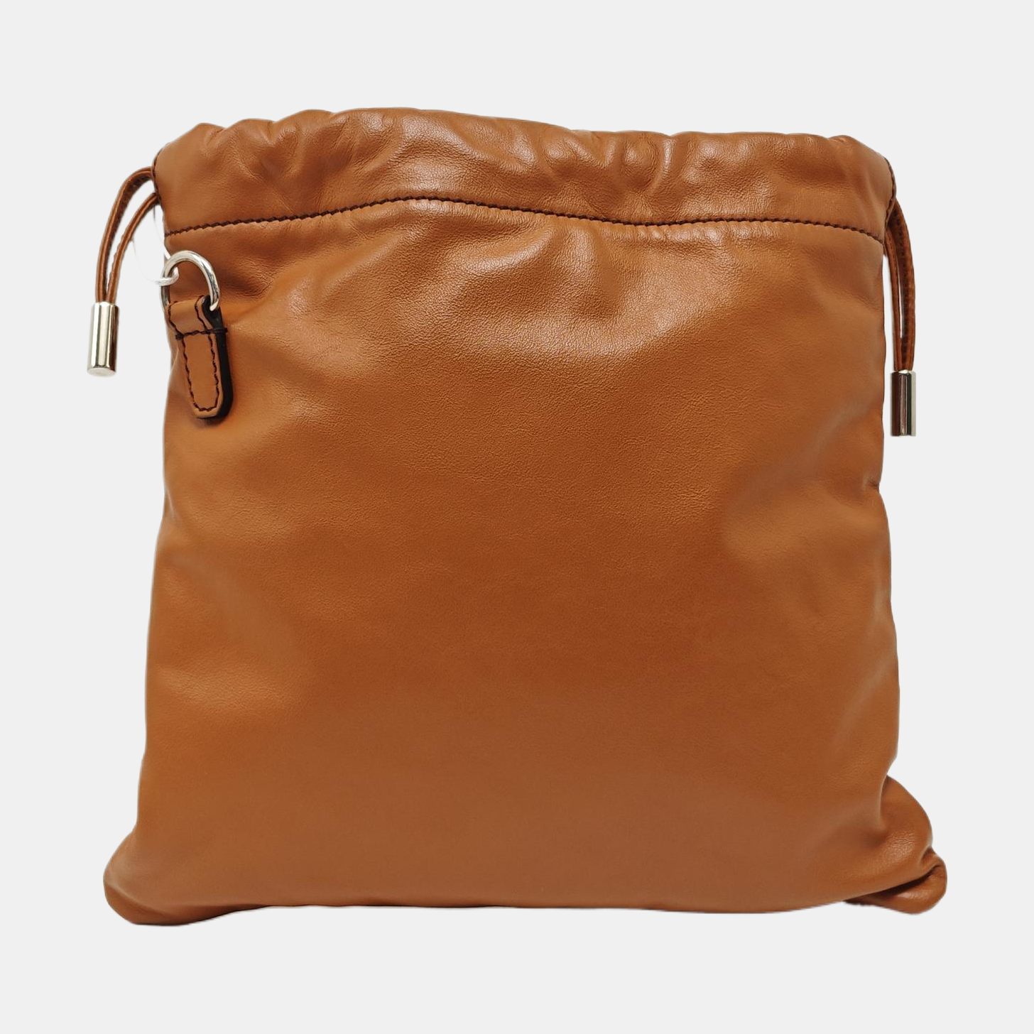 Calfskin Shoulder Bag Small Brown