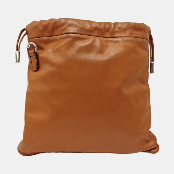 Calfskin Shoulder Bag Small Brown