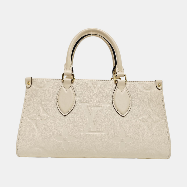 ONTHEGO EAST WEST PM Monogram Calfskin White