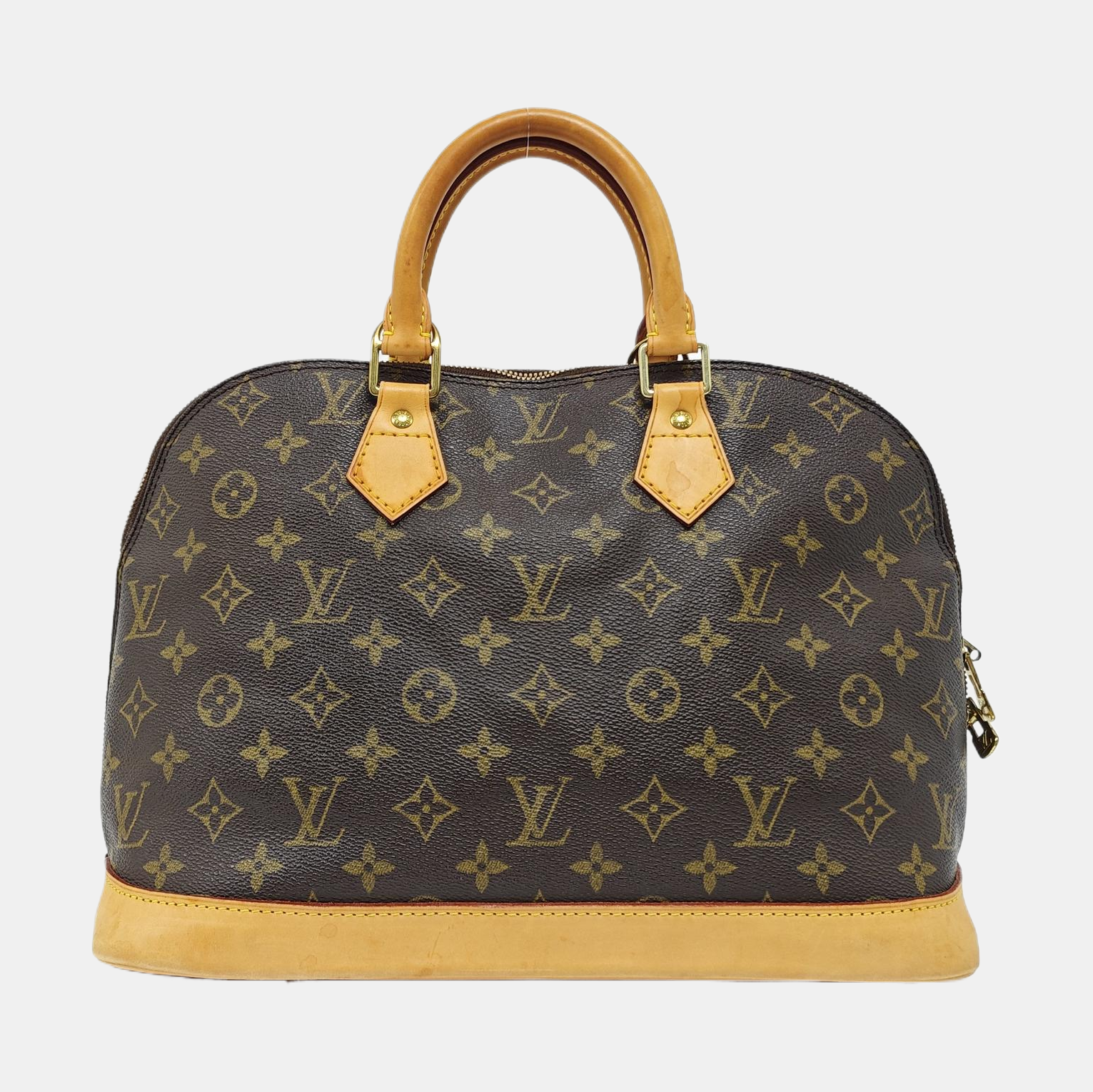 ALMA PM Monogram Coated Canvas Brown