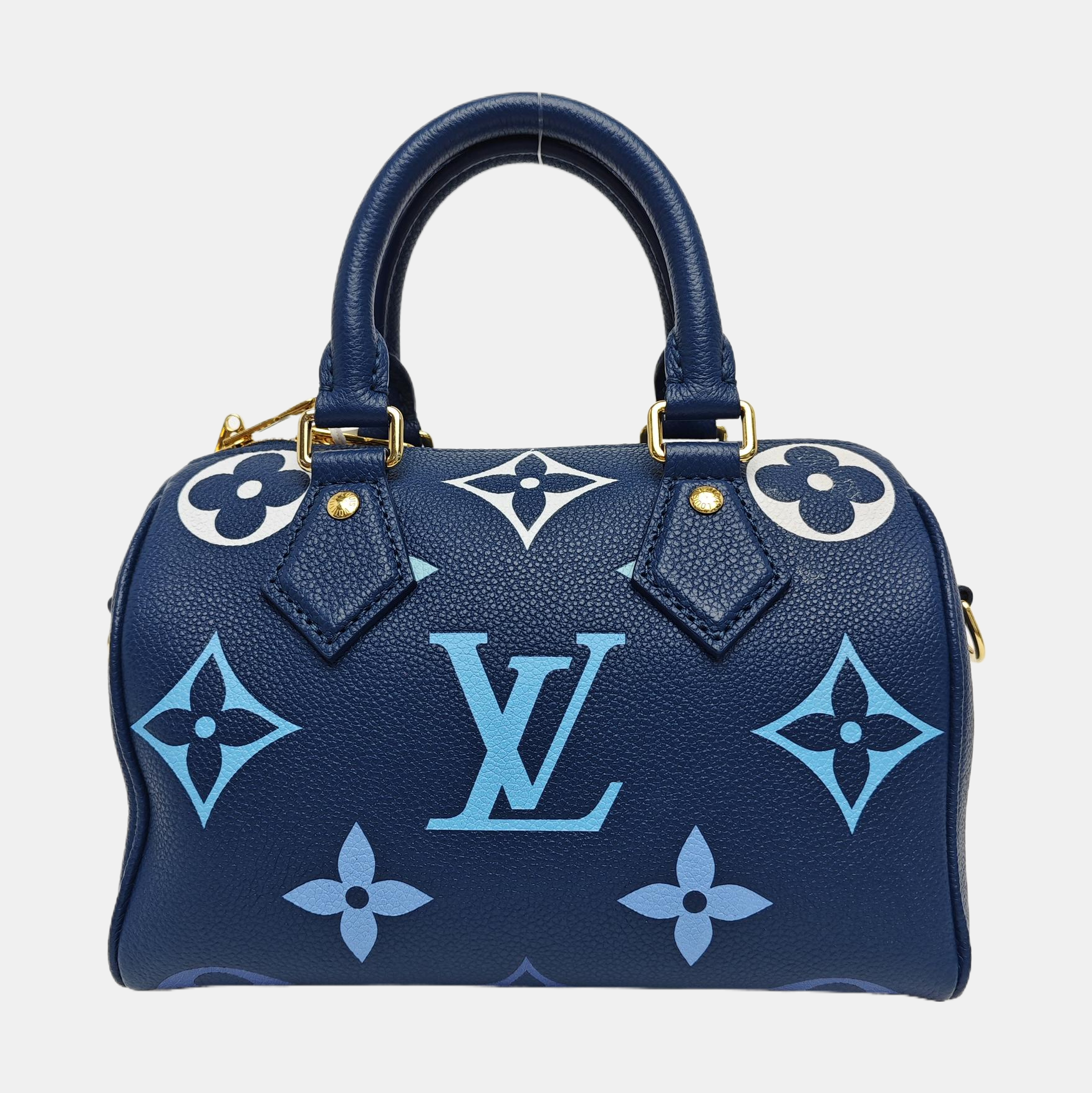 SPEEDY 20 Monogram Calfskin Blue