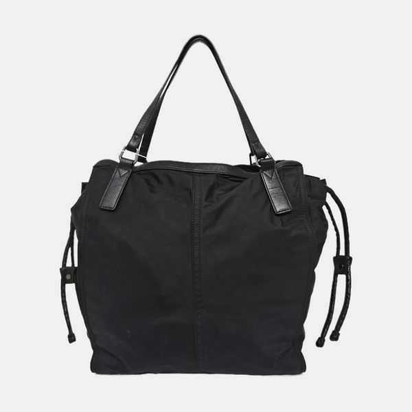 Nylon Top Handle Bag Black