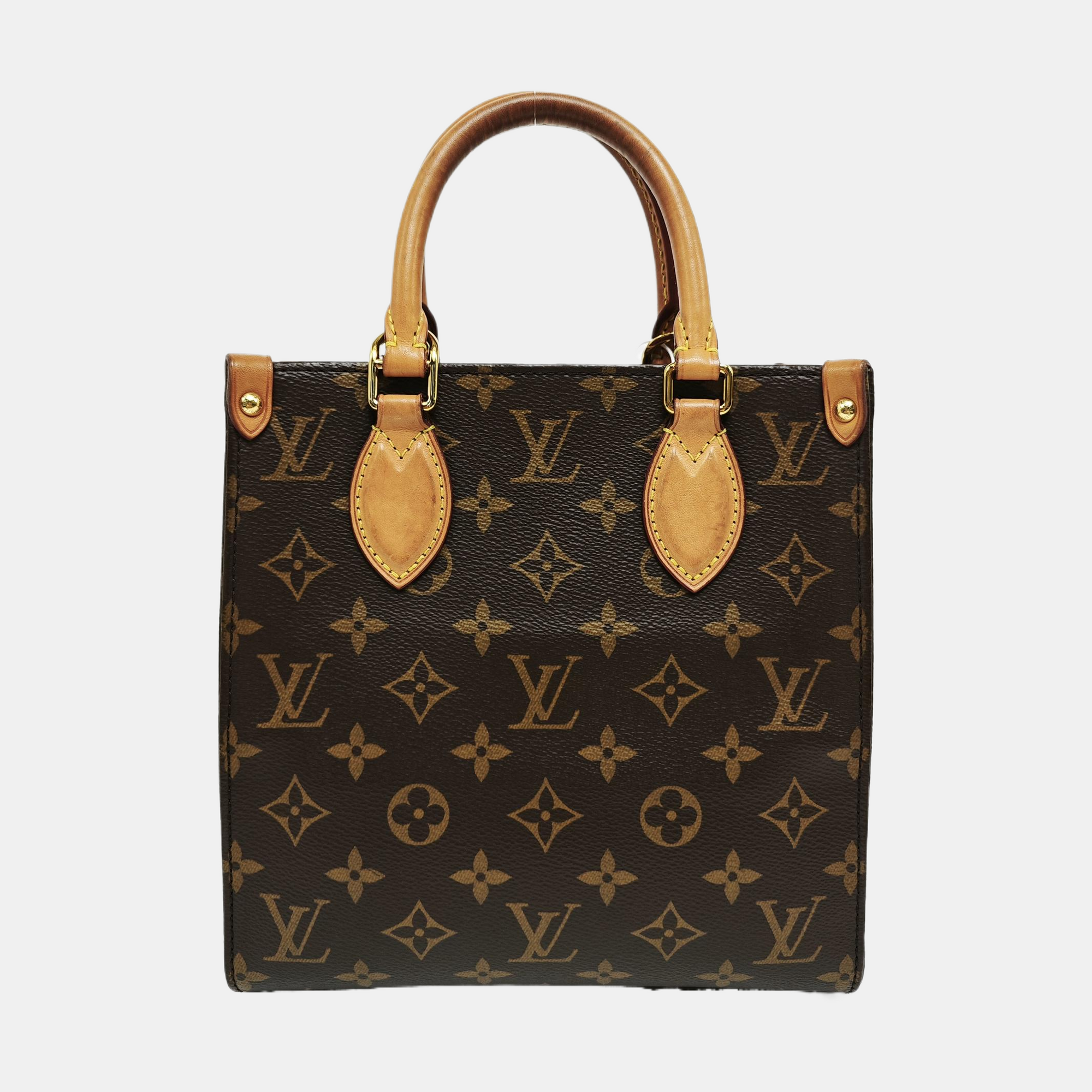 SAC PLAT BB Monogram Coated Canvas Brown