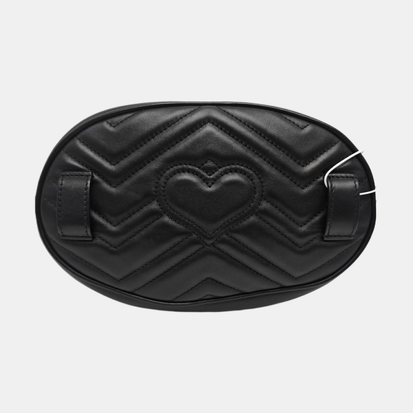 GG Marmont Small Quilted Calfskin Black