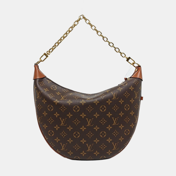 LOOP HOBO Monogram Coated Canvas Brown