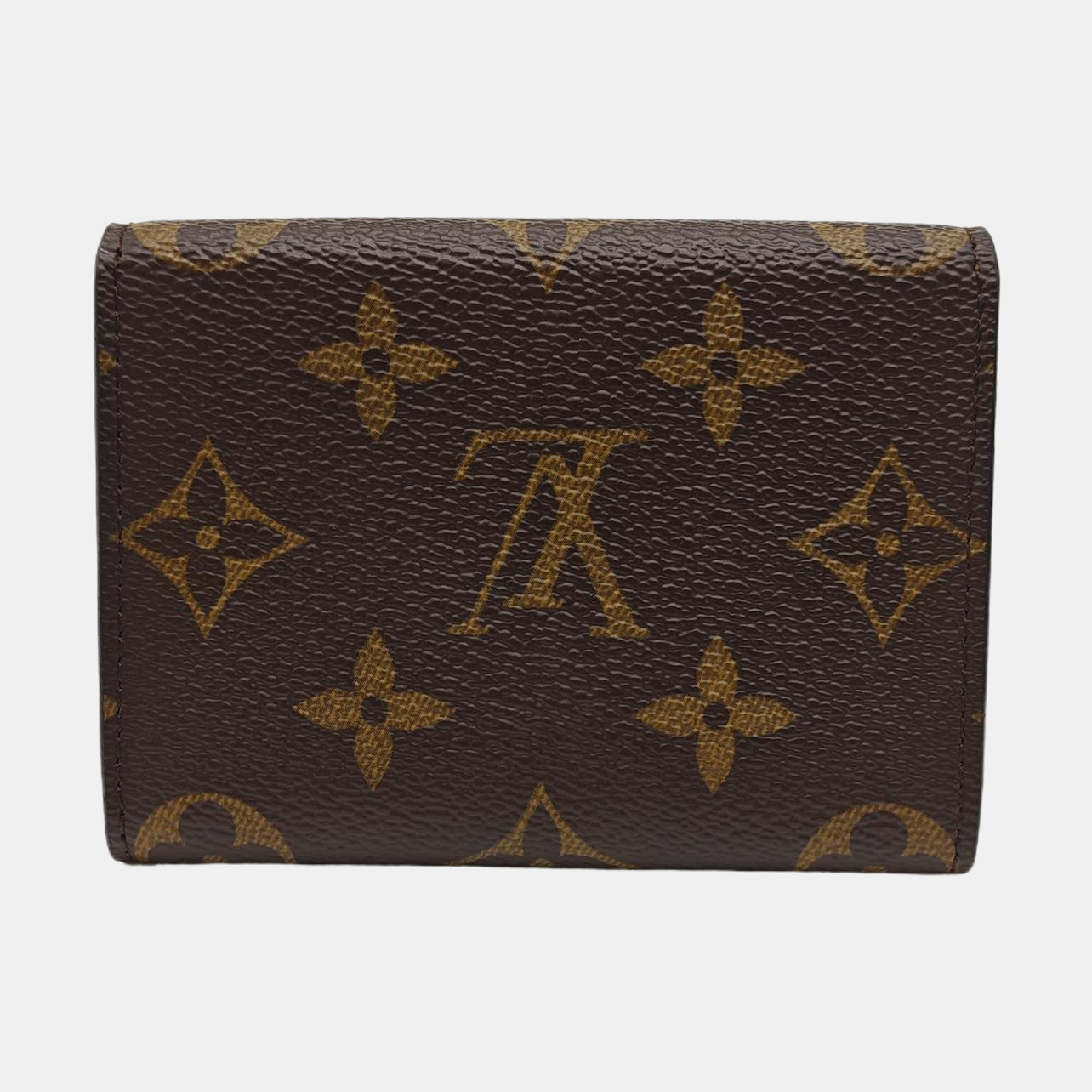 ENVELOPPE Monogram Coated Canvas Brown Card Holder