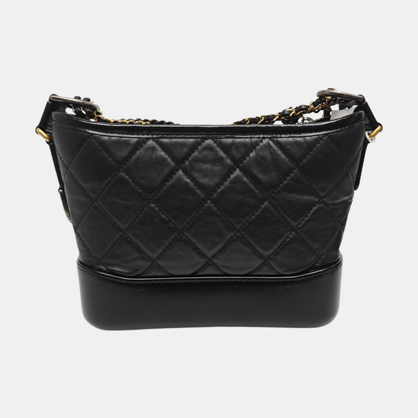 GABRIELLE Small Quilted Calfskin Black