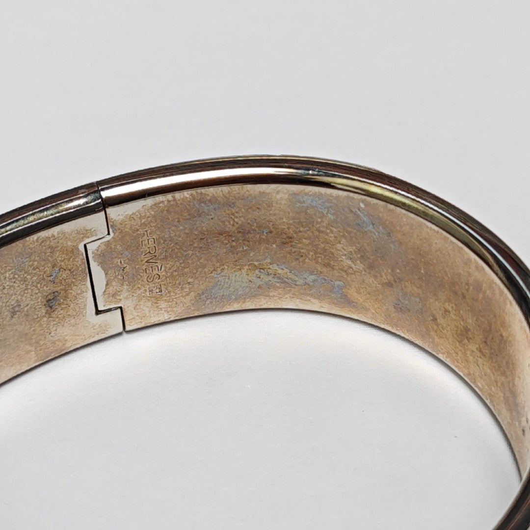 Clic Clac H Metal Silver Bangle