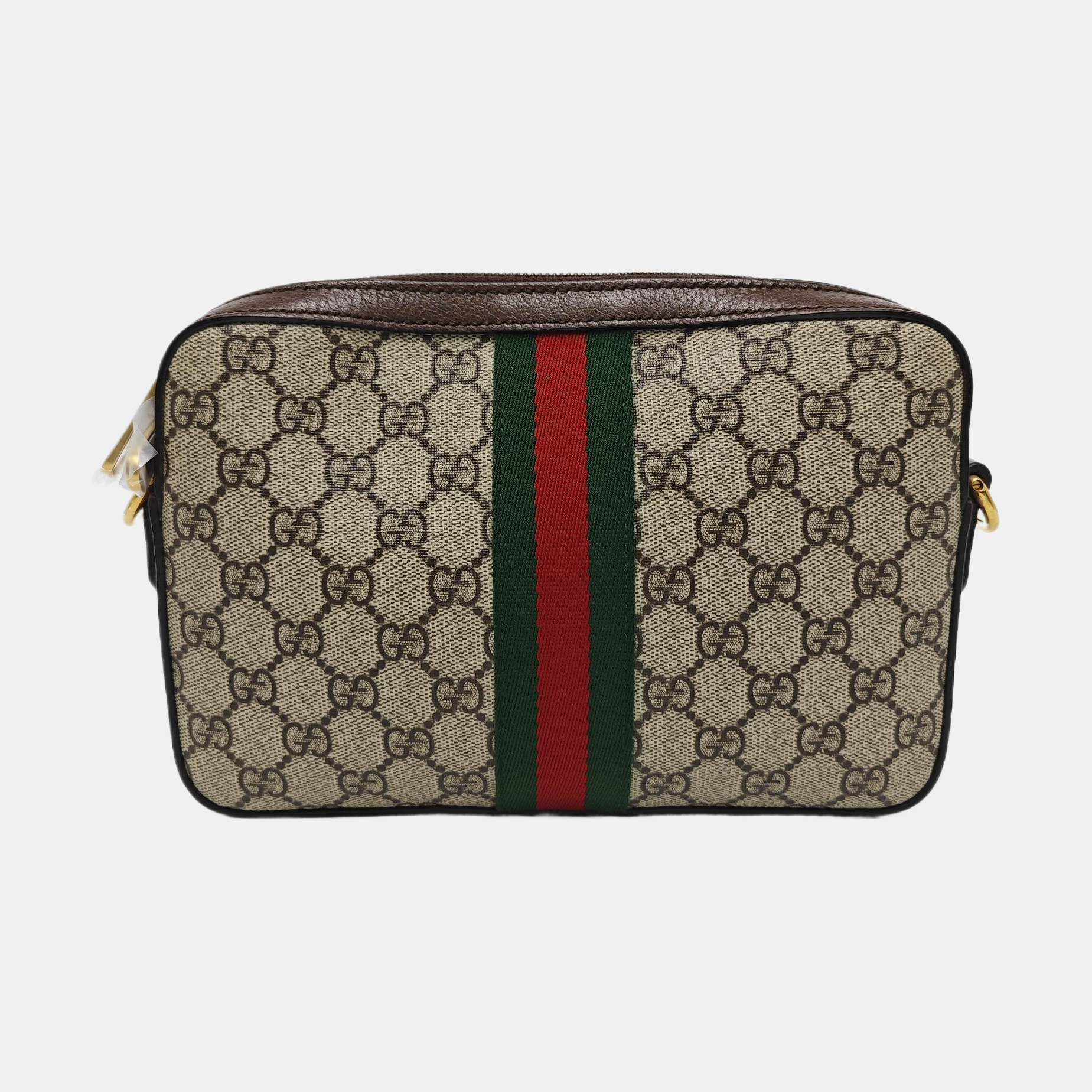 Ophidia Small Monogram Coated Canvas Beige