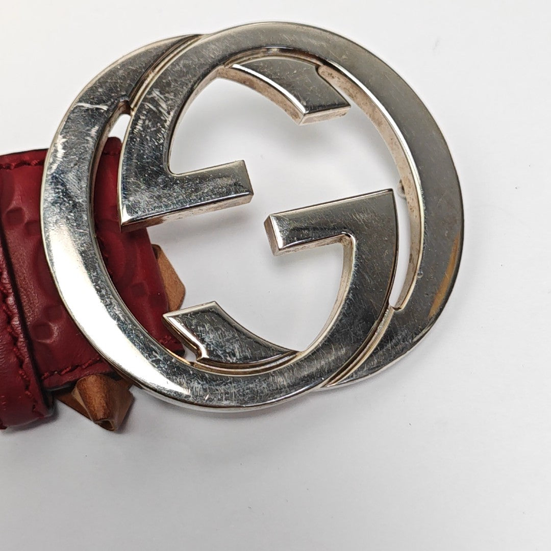 Leather Belt Red
