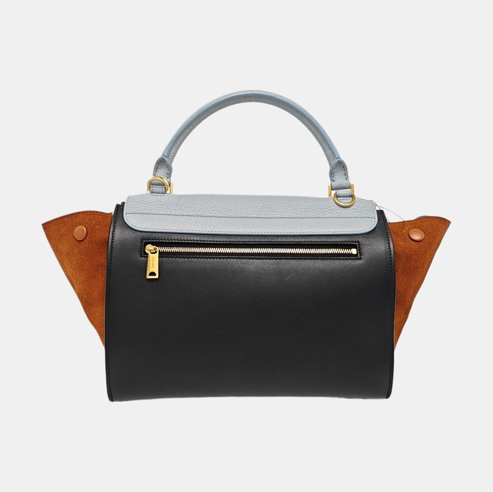 Authenticated pre-owned  TRAPEZE Small Calfskin Multicolor - Top Handle Bag at Looply