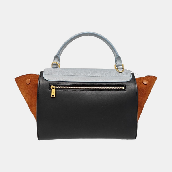 Authenticated pre-owned  TRAPEZE Small Calfskin Multicolor - Top Handle Bag at Looply