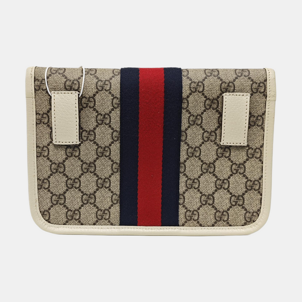 Ophidia Mini Monogram Coated Canvas Beige