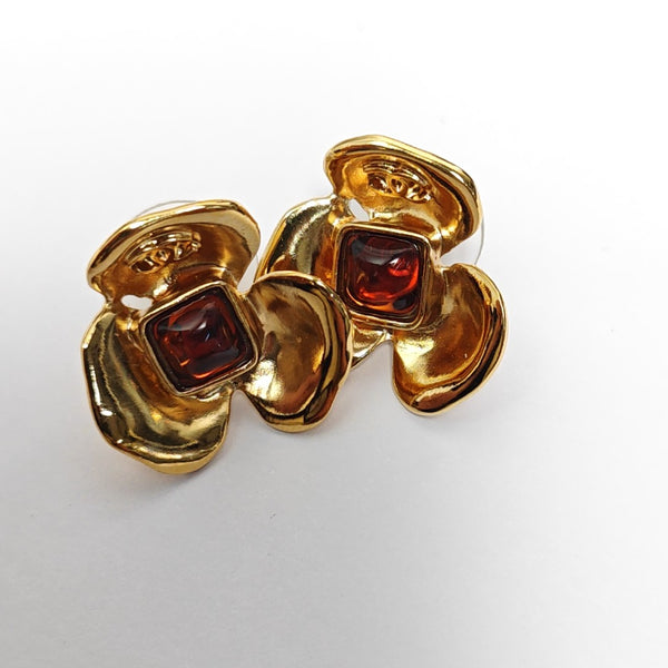 Metal Gold Stud Earrings