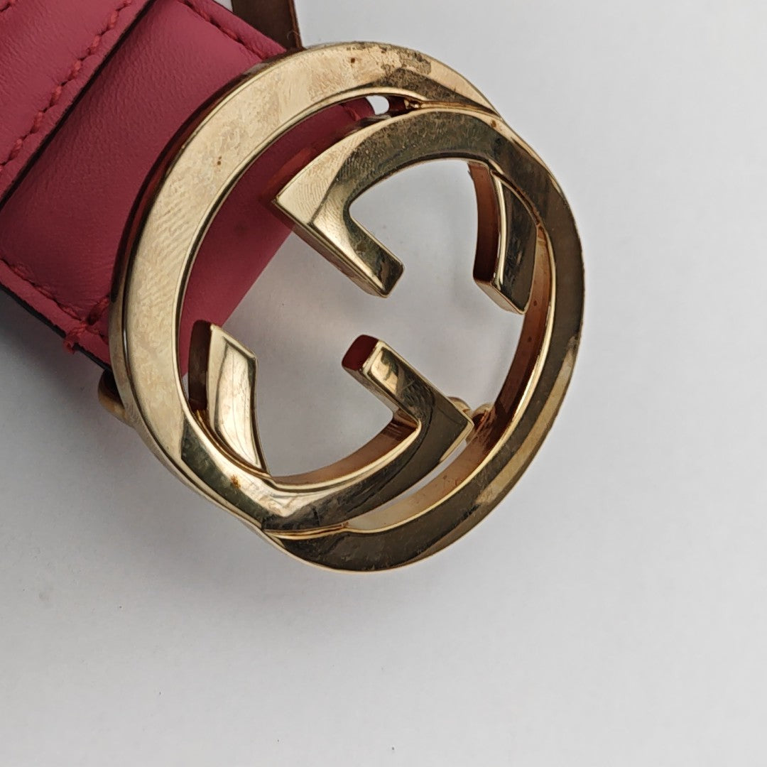 Leather Belt Red