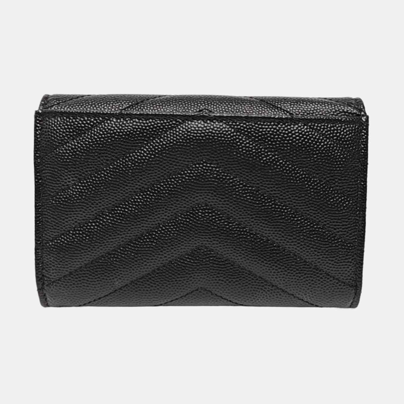 MONOGRAM Small Chevron Calfskin Black Card Holder