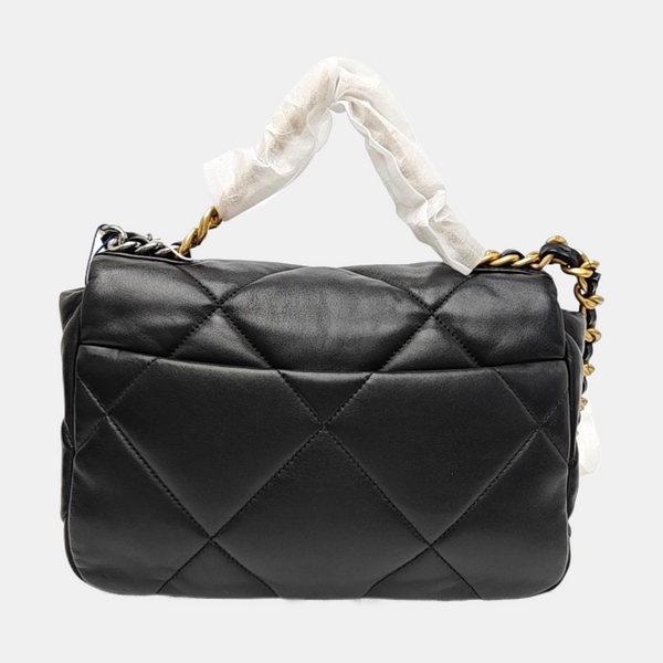 CHANEL 19 Small Quilted Lambskin Black
