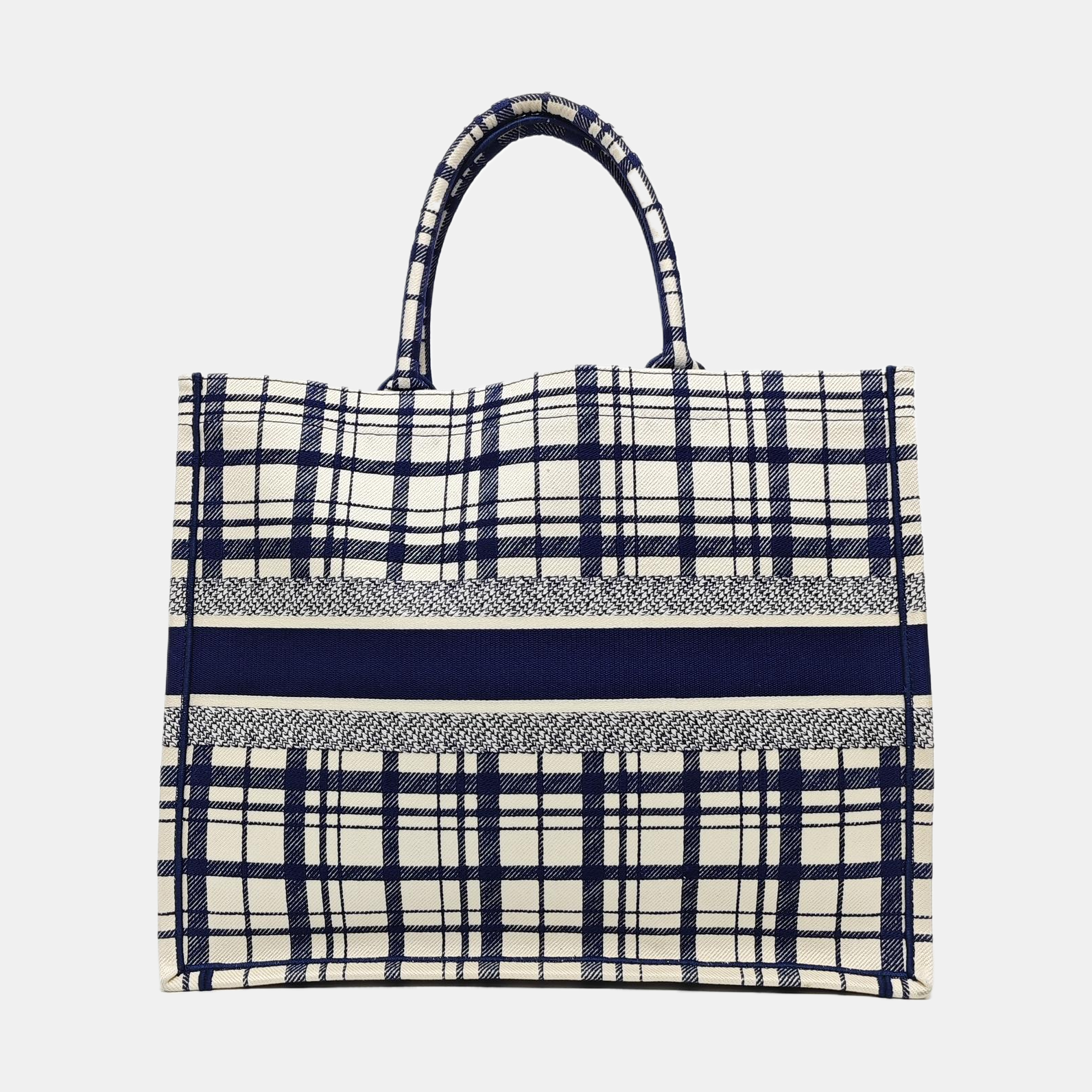 Authenticated pre-owned  Book Tote Large Canvas Blue - Tote Bag at Looply