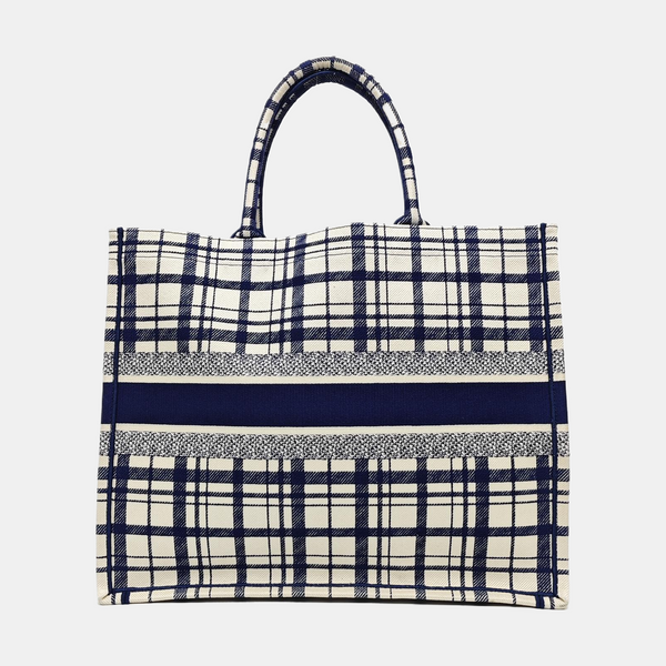 Authenticated pre-owned  Book Tote Large Canvas Blue - Tote Bag at Looply