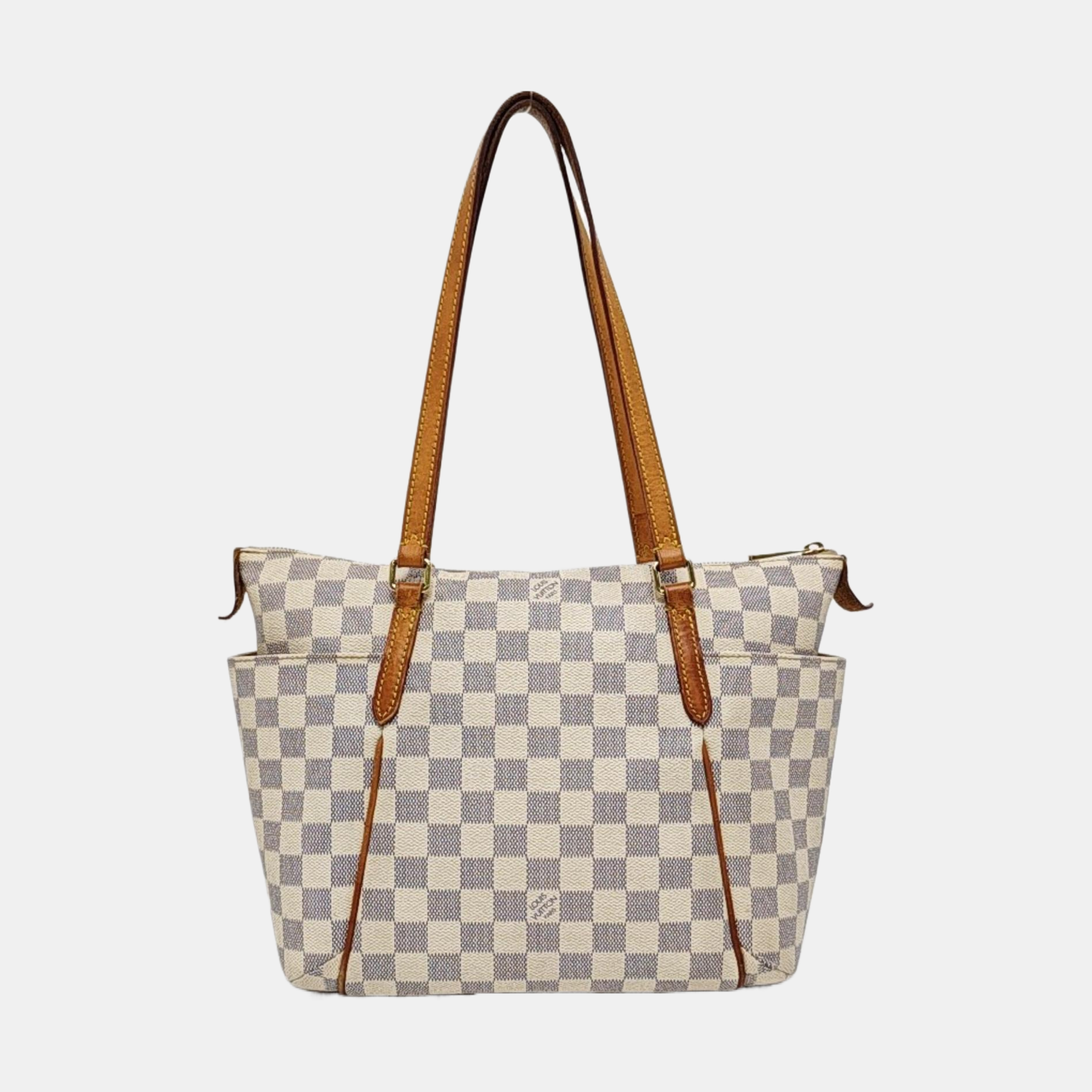 TOTALLY Damier Azur Coated Canvas White