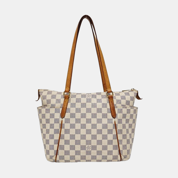 TOTALLY Damier Azur Coated Canvas White