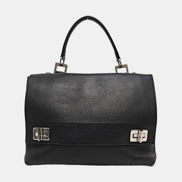 Calfskin Shoulder Bag Black