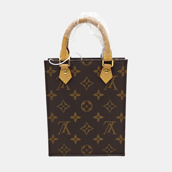 SAC PLAT Mini Monogram Coated Canvas Brown