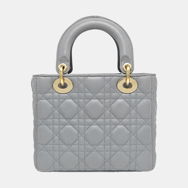 Lady Dior Small Cannage Lambskin Blue