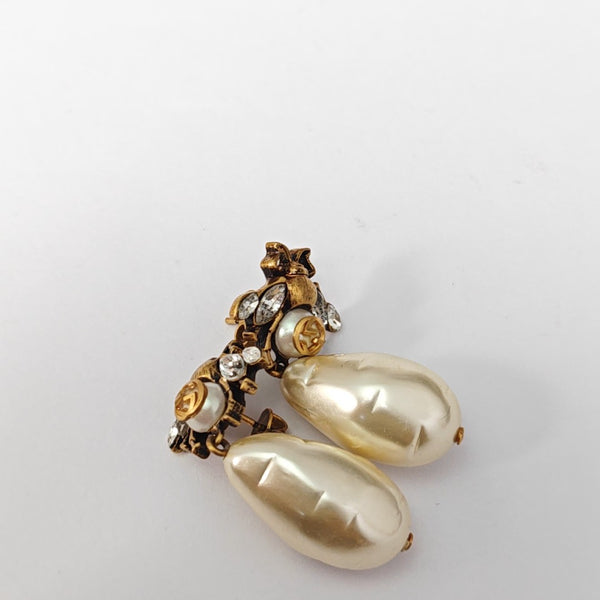 Interlocking G Metal Gold Stud Earrings