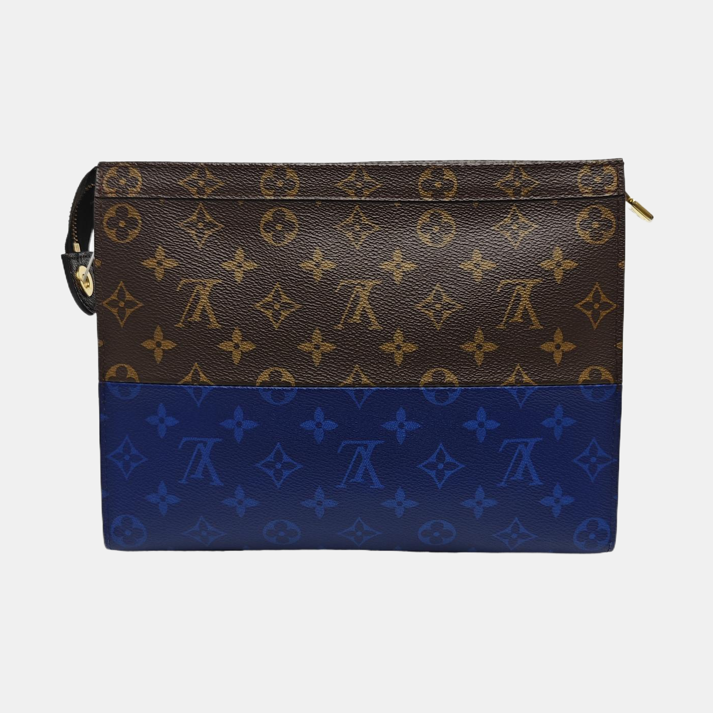Pochette Voyag MM Monogram Coated Canvas Blue