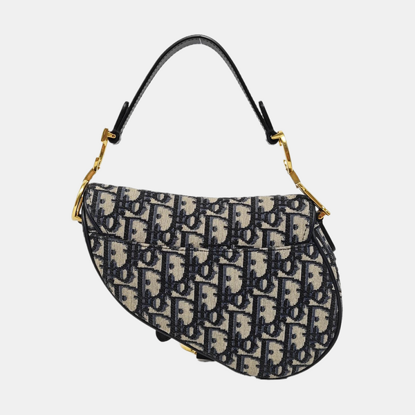 Saddle Mini Oblique Canvas Blue