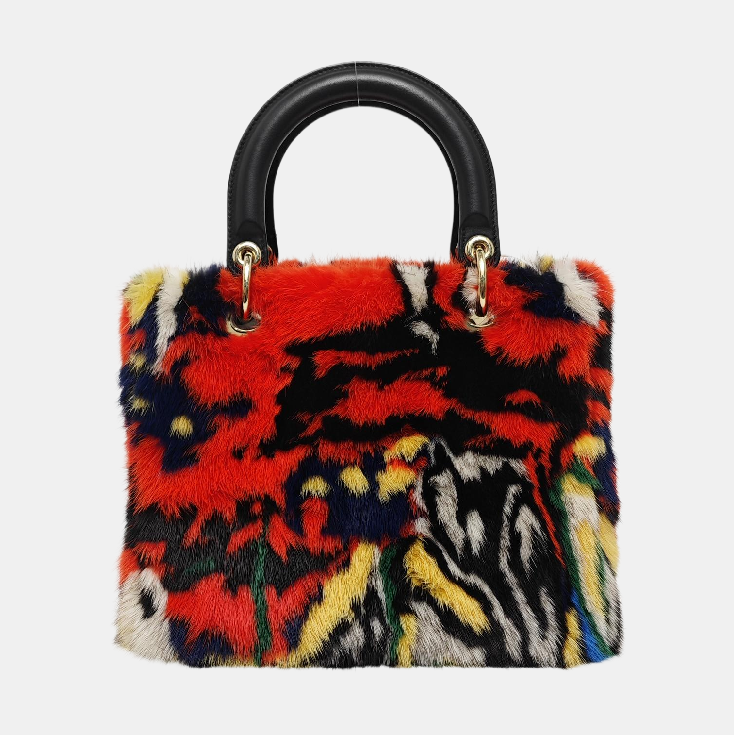 Lady Dior Medium Fur Multicolor