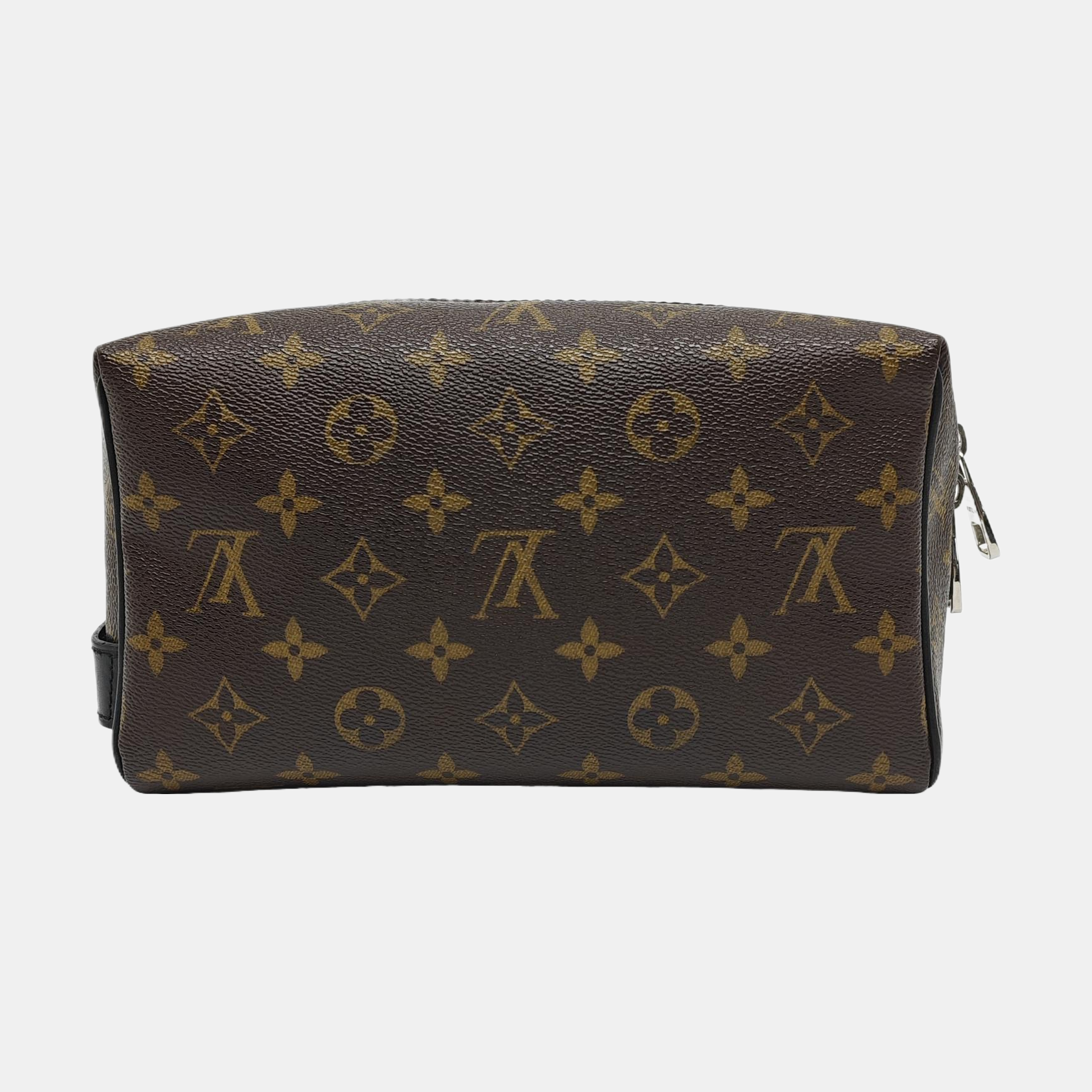 Monogram Coated Canvas Clutch Brown