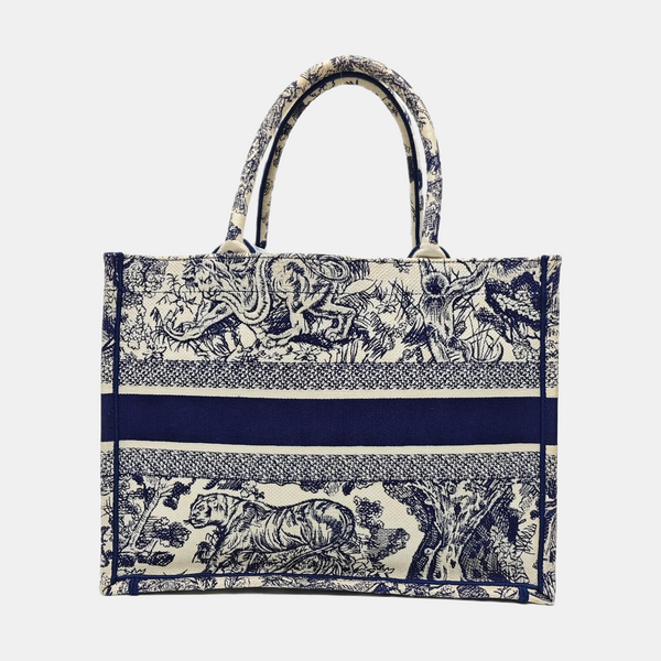 Book Tote Medium Canvas Blue