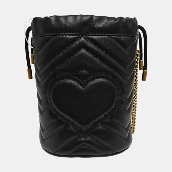 GG Marmont Mini Quilted Calfskin Black